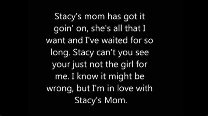 Unpacking The Nostalgia: The Allure Of Stacey's Mom Lyrics