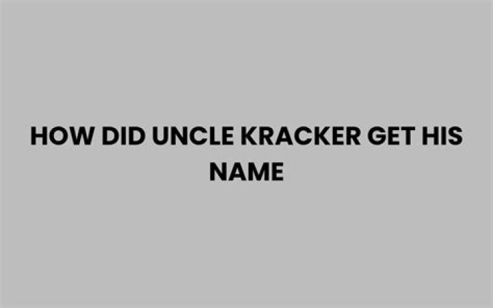 Unraveling The Mystery: Uncle Kracker Name Meaning